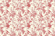 Toile pattern tapestry. Background image. Created with Generative AI technology