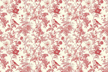 Poster - toile pattern tapestry. background image. created with generative ai technology