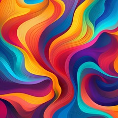 Wall Mural - Abstract colorful waves background