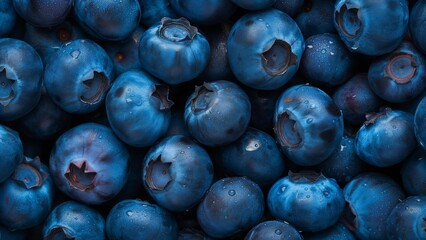 Wall Mural - blueberries close-up, wallpaper, texture, pattern or background