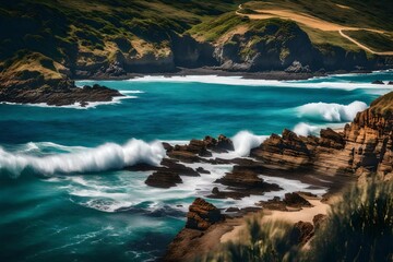 Poster - waves on the beach