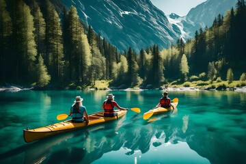 kayaking on the lake