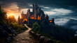 © Kondor83 - Sinister vampire castle at night