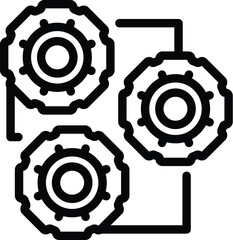 Poster - Gear system trade icon outline vector. Career job. Digital literacy