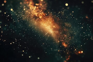 Wall Mural - An image of a galaxy in the dark. Suitable for astronomy enthusiasts and space-related projects