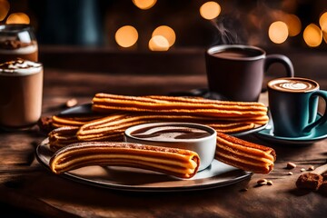 Wall Mural - cup of coffee and cookies