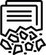 Document data loss icon outline vector. Broken computer. Signal event