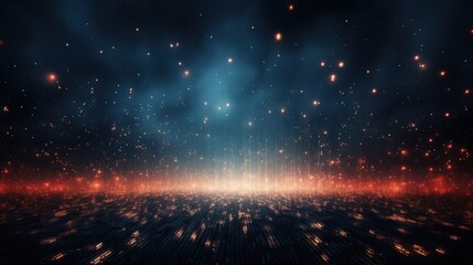 Poster - Futuristic Cyberpunk Style Particles Background