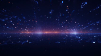 Poster - Futuristic Cyberpunk Style Particles Background