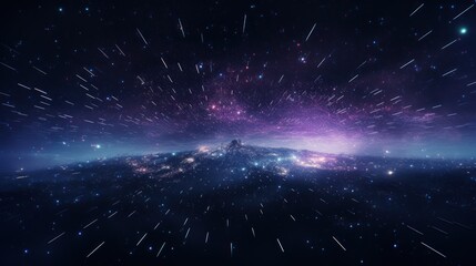 Poster - Futuristic Cyberpunk Style Particles Background