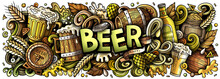 Beer Doodle Cartoon Funny Banner