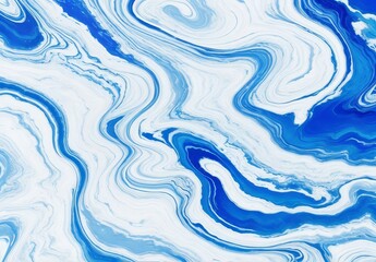 Poster - Marble ink colorful Blue marble pattern texture