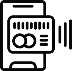 Poster - Credit card bank phone icon outline vector. Parking service. Delivery cab