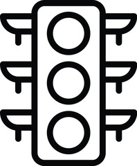 Poster - City traffic lights icon outline vector. Cab taxi map. Service online