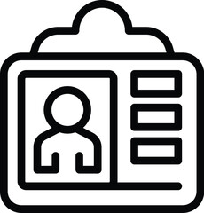 Poster - Taxi id card icon outline vector. Parking service. Automobile urban care