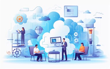vector people business programming developing web