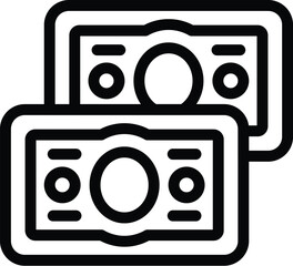 Poster - Cash taxi pay icon outline vector. Parking service. Urban center