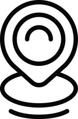 Poster - App location icon outline vector. Taxi service. Drive traffic delivery