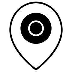 Poster - Map Marker solid glyph icon