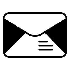 Poster - Mail settings solid glyph icon