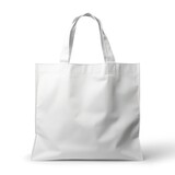 Fototapeta  - Eco-friendly canvas bag, tote bag, front view isolated on a white background