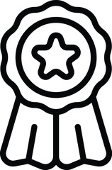 Poster - Book emblem icon outline vector. Story data cover. Pile volume