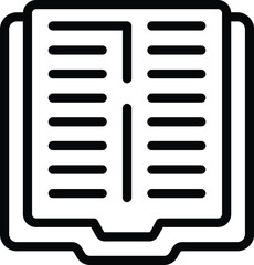 Poster - Repository book icon outline vector. Peruse view. Education school