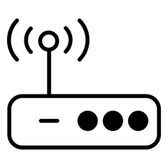 Wall Mural - Router solid glyph icon