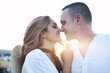 © Dasha Petrenko - Cute young happy couple in love in a field of lavender flowers