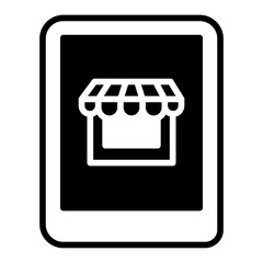 Sticker - Tab Store solid glyph icon