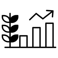 Wall Mural - Investment plant solid glyph icon