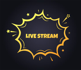 Poster - Live stream sign. Live stream flat icon. Vector icon