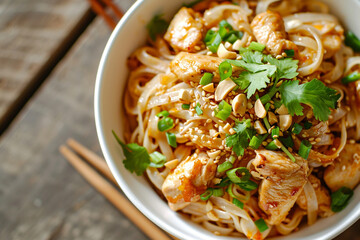 Wall Mural - Delicious chicken pad thai