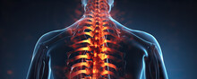 Human Spinal Pain From Back View