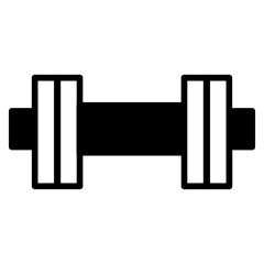 Sticker - Dumbbell solid glyph icon