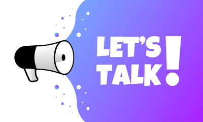 Poster - Let's talk sign icon. Flat style. Vector illustration