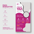 yoga meditation email newsletter Editable template for beauty and spa email marketing, website landing page , website interface layout template vertical design