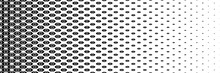 Horizontal Black Halftone Of Eyes Design For Pattern And Background.
