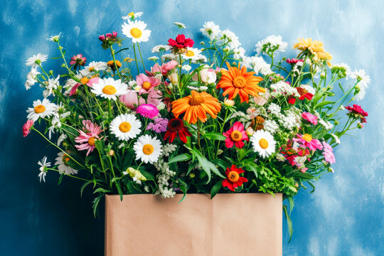 Banner with flowers. Greeting card template for Wedding, mothers or womans day. composition with copy space