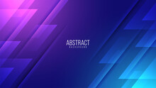 Abstract Dark Blue And Purple Gradient Futuristic Background With Light Diagonal Lines