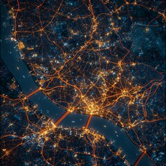 The view from the top of London at night