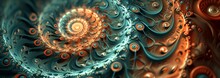 Abstract Fractal Background With Circles