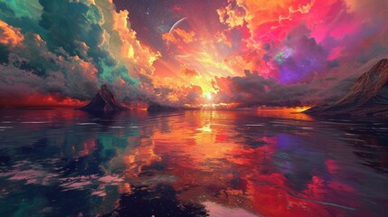 Wall Mural - Holographic Horizon