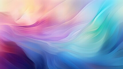 Poster - An abstract background featuring swirling, iridescent waves of light and shadow, reminiscent of an ethereal aurora borealis - Generative AI