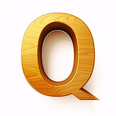 Wall Mural - letter Q isolated on a white background