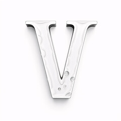 Wall Mural - letter V isolated on a white background