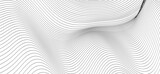 Fototapeta Przestrzenne - futuristic Line stripe pattern on white Wavy background. abstract modern background futuristic graphic energy sound waves technology concept design