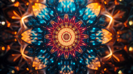 Poster - Solar Circle Kaleidoscope A modern multicolor graphic element