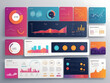 Modern infographic with template and chart statistics. Dashboard Infographics presentation.UI dashboard concept. Chart graph elements for data analytics and statistics. UI, UX, KIT elements design.