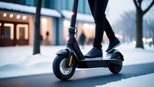 Person Riding A Scooter Ai Generated